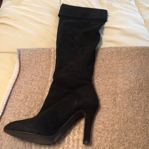 Colin Stuart black suede slouchy boots